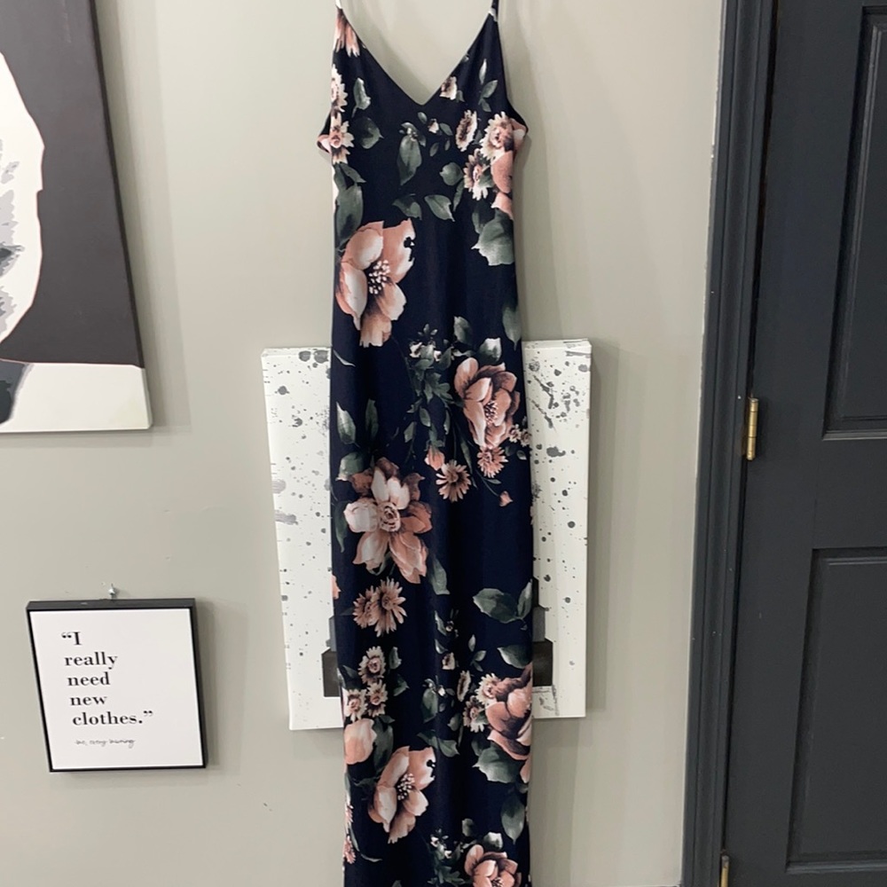 Open back fitted maxi